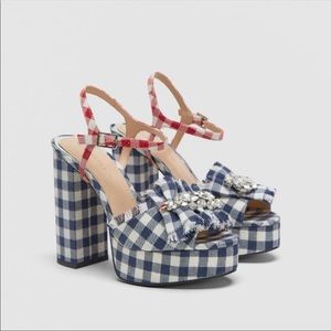 Zara Platform sandals! Darling!! 7.5/EUR 38